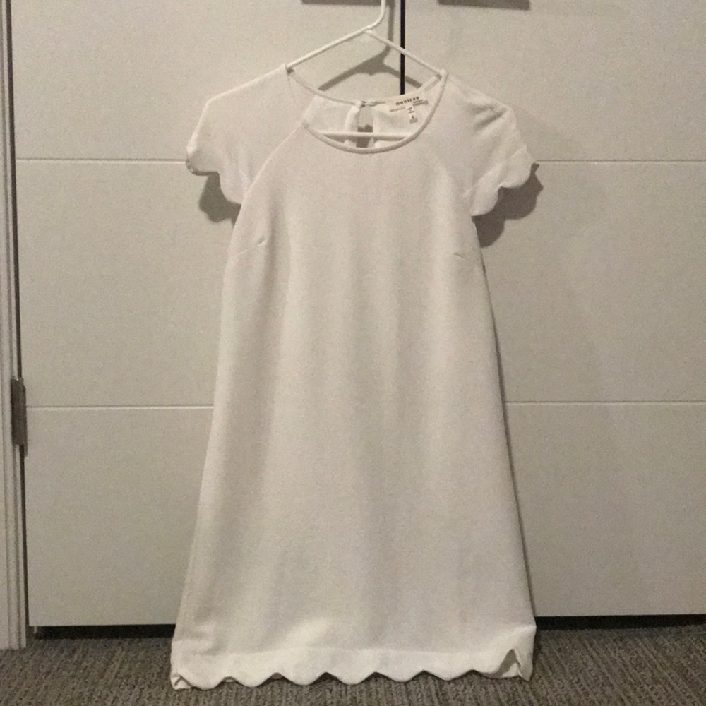 White scalloped dress